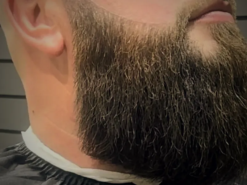 Beard trim and hot towel shave